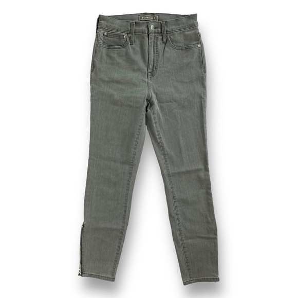 J. CREW Point Sur Hightower Skinny Jean w/Ankle Zippers Smoke Wash Size 25 (EUC) - Picture 1 of 12